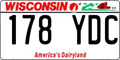 WI license plate 178YDC