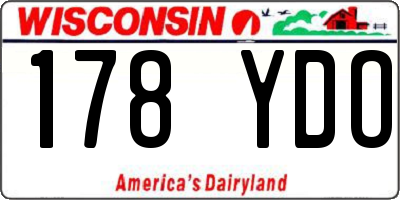 WI license plate 178YDO