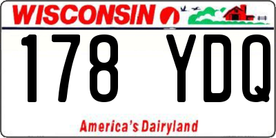 WI license plate 178YDQ