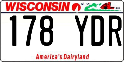 WI license plate 178YDR