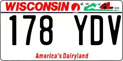 WI license plate 178YDV