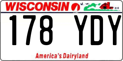 WI license plate 178YDY