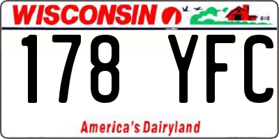 WI license plate 178YFC