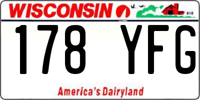 WI license plate 178YFG