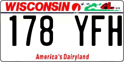 WI license plate 178YFH