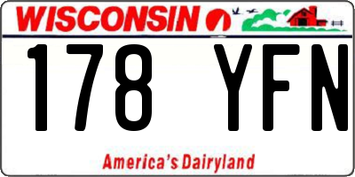 WI license plate 178YFN