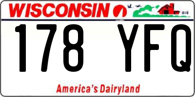 WI license plate 178YFQ