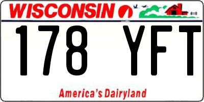 WI license plate 178YFT