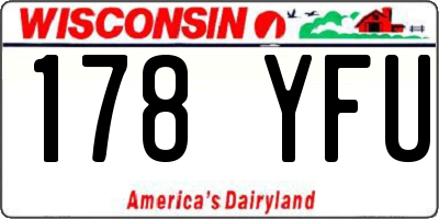 WI license plate 178YFU