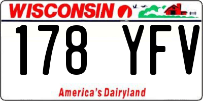 WI license plate 178YFV