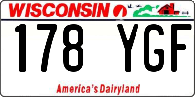 WI license plate 178YGF