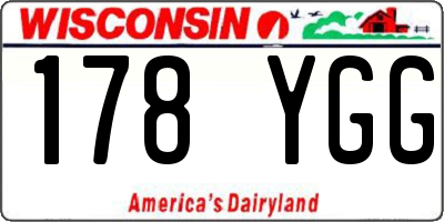 WI license plate 178YGG