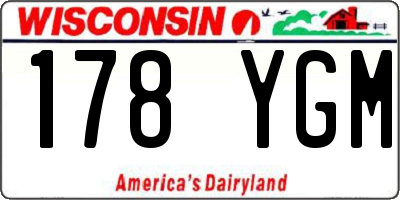WI license plate 178YGM