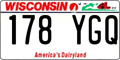 WI license plate 178YGQ
