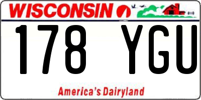 WI license plate 178YGU