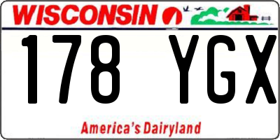 WI license plate 178YGX