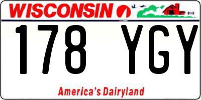 WI license plate 178YGY