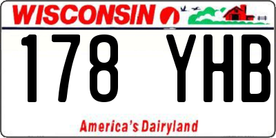 WI license plate 178YHB
