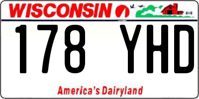 WI license plate 178YHD