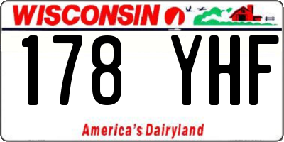 WI license plate 178YHF