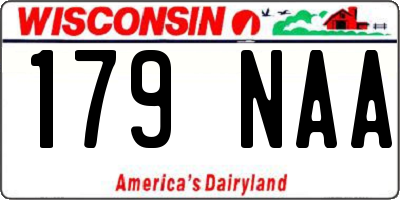 WI license plate 179NAA