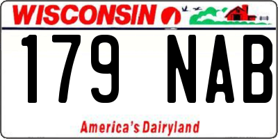 WI license plate 179NAB