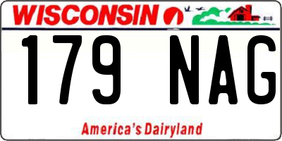 WI license plate 179NAG