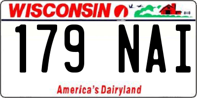 WI license plate 179NAI