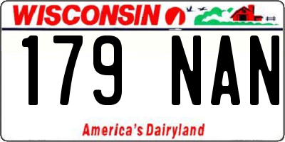 WI license plate 179NAN