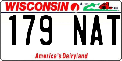 WI license plate 179NAT