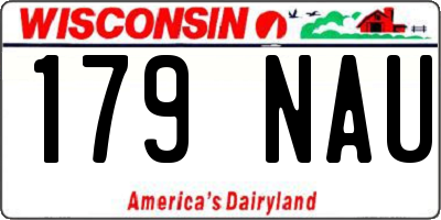 WI license plate 179NAU