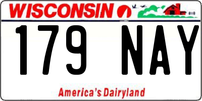 WI license plate 179NAY