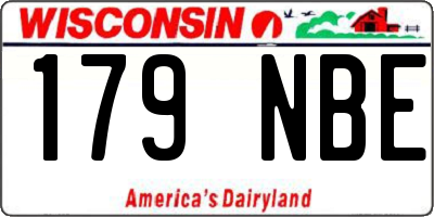 WI license plate 179NBE