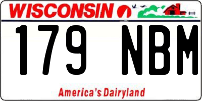 WI license plate 179NBM