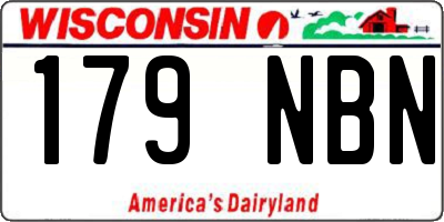 WI license plate 179NBN