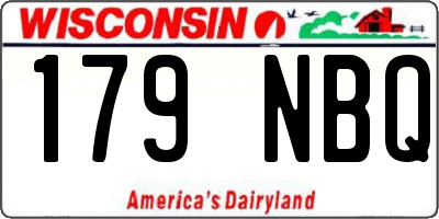 WI license plate 179NBQ