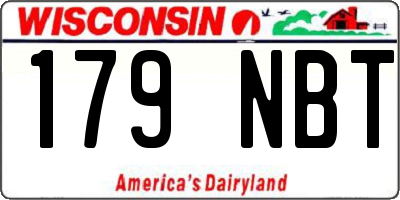 WI license plate 179NBT