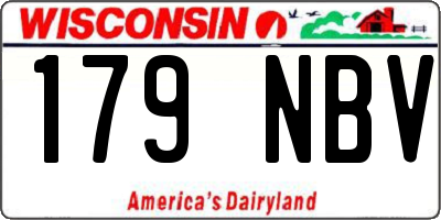 WI license plate 179NBV