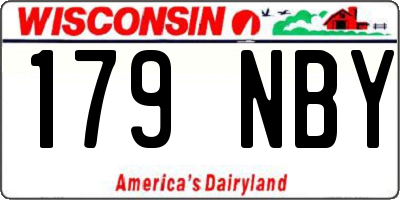 WI license plate 179NBY