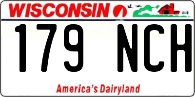 WI license plate 179NCH