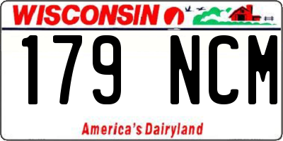 WI license plate 179NCM
