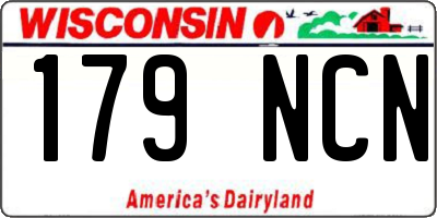 WI license plate 179NCN