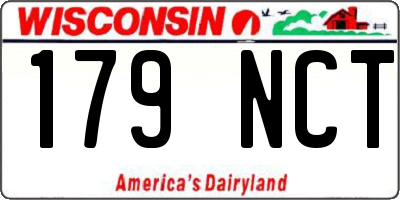 WI license plate 179NCT