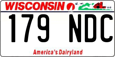 WI license plate 179NDC