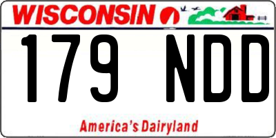 WI license plate 179NDD