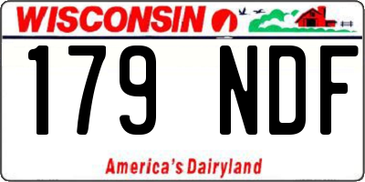 WI license plate 179NDF