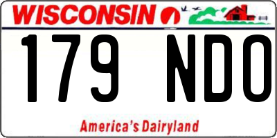 WI license plate 179NDO