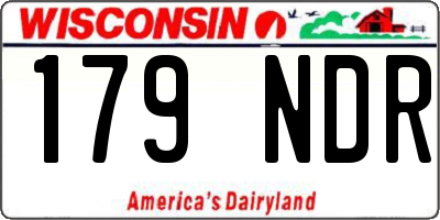 WI license plate 179NDR