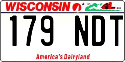 WI license plate 179NDT