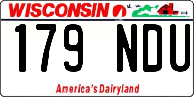 WI license plate 179NDU